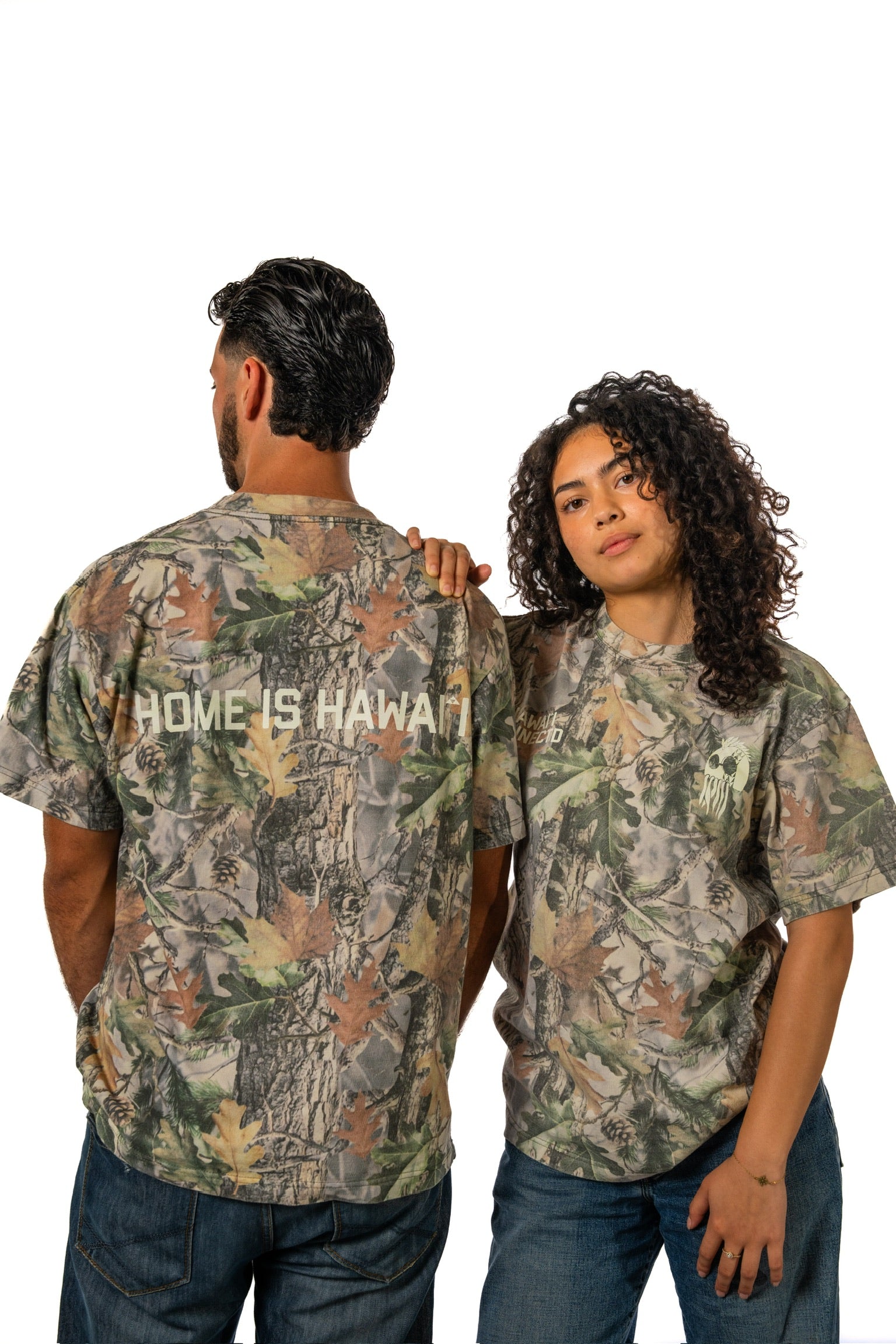 Home is Hawai'i Green Camo T-Shirt