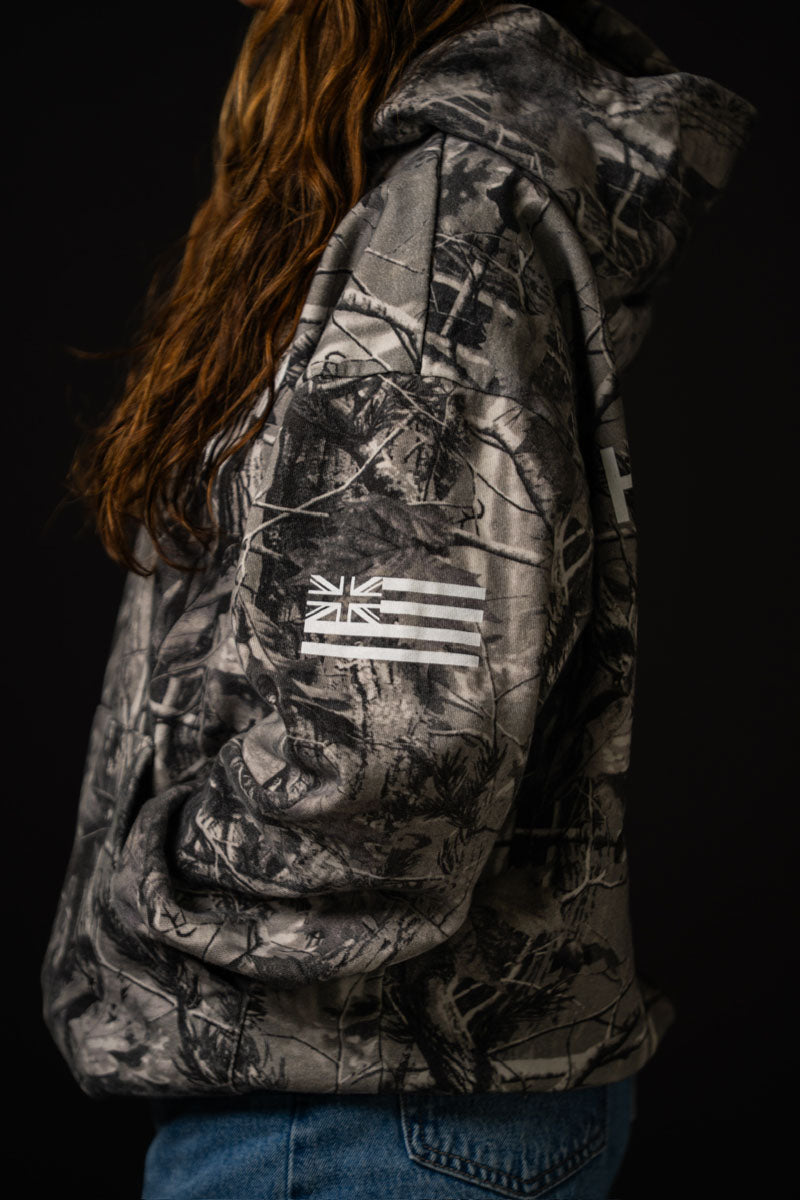 Home is Hawai'i Grey Camo Hoodie