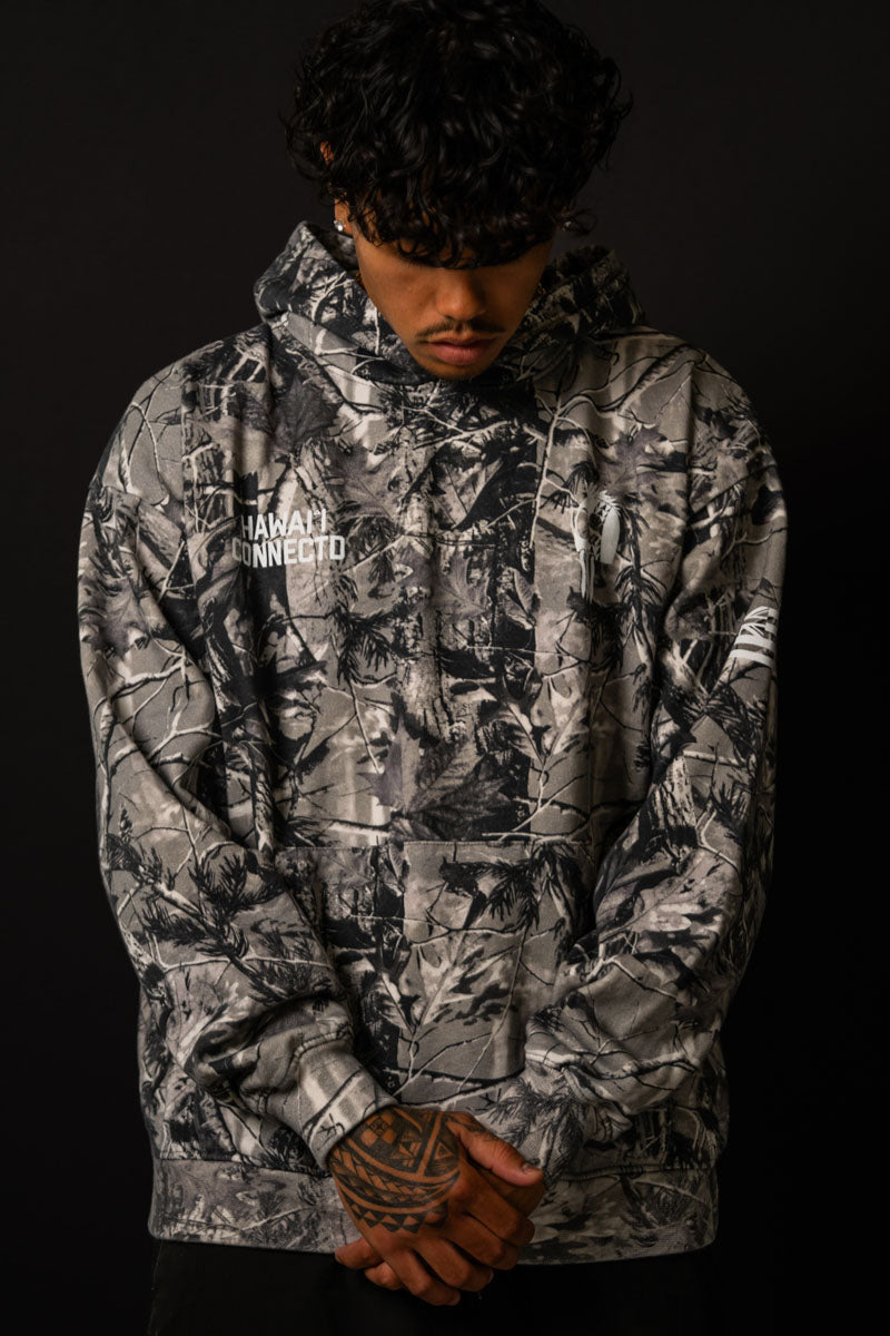 Home is Hawai'i Grey Camo Hoodie