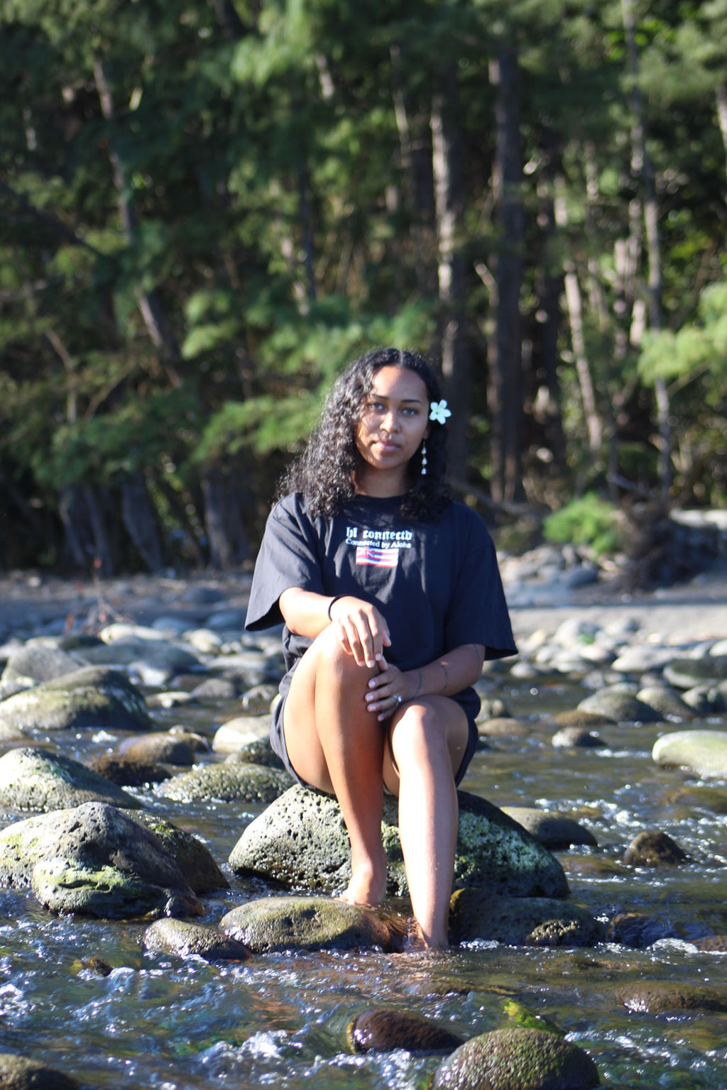 'Ekahi Black Oversized T-Shirt